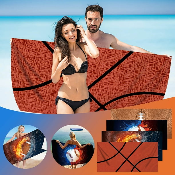 Xihbxyly Toalla de Playa de Microfibra, Resistente a La Arena y de Secado Rápido, Superligera, Multiusos, para Viajes, para Piscina y Exteriores, Compacta y Portátil, 76 X 152 Cm.