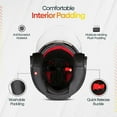 thumbnail image 3 of PITMOTO Open-Face Motorcycle Helmet. DOT, Model PM-768. -Matte Black -Medium, 3 of 7