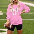 thumbnail image 2 of HUITKMM Chandail Surdimensionné Femme Chandail à Capuchon Surdimensionné à Imprimé de Football pour Femmes – Chandail à Col Rond Décontracté 4020 TTTG, 2 of 4