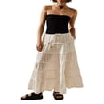 thumbnail image 1 of Jupes d'Été Fluides avec Cordon Taille Haute pour Femmes, 1 of 6
