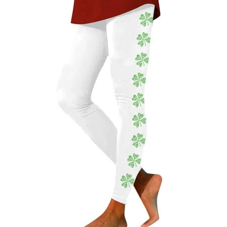Womens Funny Printed Leggings Opaque Leggings for Women Plus Size Deer Holiday High Waist Women Boy Shorts Underwear Cotton 2X Slim Fit Xmas Tights Crop Leggings with Pockets for Women Pants Medium