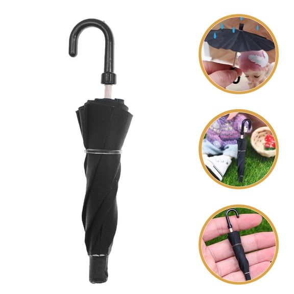 WASHWEPE 3Pack Mini Dollhouse Decor Tiny Umbrella For Display Decorations 7.5X2X2in