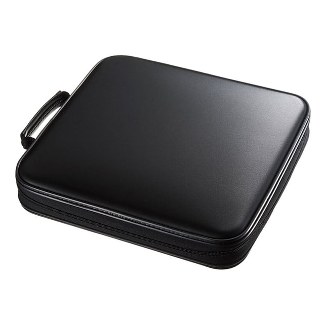 Shisuyan Disc Storage Case Plastic DVD Storage Bag Zipper CD Holder Outdoor CD Container