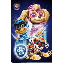 Paw Patrol: The Mighty Movie - Group Wall Poster, 14.725" x 22.375"