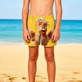 thumbnail image 2 of Birthday Party Shorts for Kids, Solid Color or Cute Print, Breathable Polyester Swim Trunks with Pockets, Toddler to 14 Years, 2 of 9