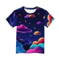 thumbnail image 2 of Tauxra T-Shirts pour Hommes à Manches Courtes, Col Ras du Cou, T-Shirt Décontracté avec Imprimé d'Étoiles, Tissu Doux, Haut Polyvalent pour Usage Quotidien, 2 of 5