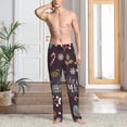 thumbnail image 2 of Naloa Merry Christmas Pajama Pants Men, PJ Bottoms, Sleep & Lounge Pants-Medium, 2 of 6