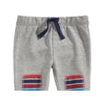 thumbnail image 2 of First Impressions Toddler Boy's Striped Patch Jogger Pants Gray Size 2T, 2 of 3