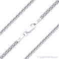 thumbnail image 1 of 1.2mm Wheat / Spiga Link Italian Chain Necklace in Solid .925 Sterling Silver w/ Rhodium, 1 of 2