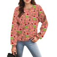 thumbnail image 5 of Women'S Christmas Sweat Shirt Green Monster Funny Cute Xmas Holiday Winter Oversized Pullover Watermelon Red Small, 5 of 5