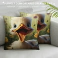 thumbnail image 3 of Autua Flowers Smile Graphic Decorative Cushion Throw Pillow Cover for Home Couch Living Room Bed Sofa - Spring Theme - 1PC 18x18in, 3 of 5