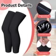 thumbnail image 2 of Yuarrent Mangas de nailon para piernas durante deportes, protección de tela transpirable, baloncesto, agradable para la piel, 4 Uds. Ropa Deportiva, Zapatos Espalda+Blanco, 4 Uds. XL, 2 of 6