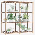 thumbnail image 1 of New England Stories Versátil soporte para plantas de madera: ideal para espacios interiores o exteriores, ofrece múltiples niveles para exhibir plantas en salas de estar, patios o balcones, 1 of 1