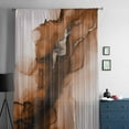 thumbnail image 5 of Blue Marble Semi Sheer Curtains Drapes for Living Room, Bedroom, French Doors Window 84 Inches Long, Modern Ombre Abstract Ink Painting Art Rod Pocket Chiffon Curtain Drapery Voile Draperies Panel, 5 of 6
