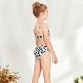 thumbnail image 5 of Fesfesfes Three-Piece Cow Floral Print Split Swimsuit Set (Girl's), 5 of 9