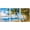 WHITE, variant on wall26 Framed Canvas Print Wall Art Set Cloudy Sky Tropical Beach Island Horizon Nature Wilderness Photography Realism Rustic Landscape Colorful for Living Room, Bedroom, Office - 24"x36"x3