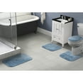 thumbnail image 2 of Garland Rug Finest Luxury Washable Bath Set, 4 Piece Set (2 Bath Rugs, Contour, & Lid) Basin Blue, 2 of 6