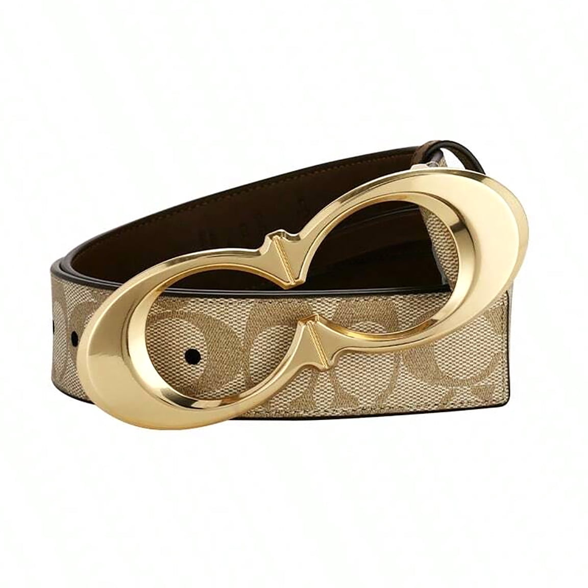 coach grace plaque buckle belt