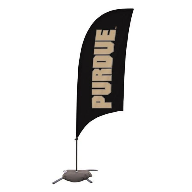 Showdown Displays 810029PUR-002 7.5 ft. Purdue Boilermakers Razor Feather NCAA Flag with Cross Base - No.002