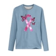 thumbnail image 4 of Dyfzdhu Long Sleeve T-shirt For Women Breast Cancer Awareness Shirt For Long Length Sleeve Tops Crew Neck Sweatshirts Breast Cancer Shirts Casual Top, 4 of 4