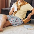 thumbnail image 5 of Naloa Christmas Gnome 1 Men's Short Pajama Pants, Pj Shorts, Lounge Comfort Shorts-Medium, 5 of 6