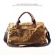 thumbnail image 4 of Bolso de equipaje Vintage de lona encerada para hombre, bolsos de viaje de cuero genuino para hombre, bolsos de lona grandes, bolso de fin de semana de viaje durante la noche, 4 of 4