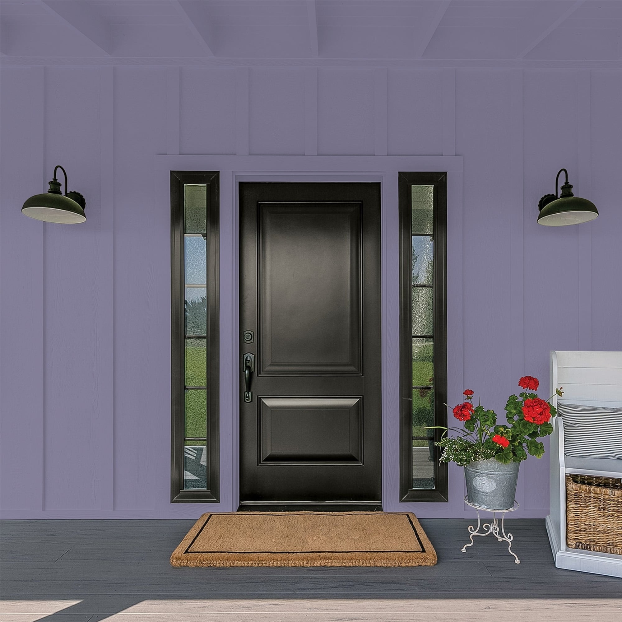 Glidden One Coat Plum Shade / Purple Flat Exterior Paint with Primer, 1 Gallon