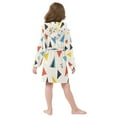 thumbnail image 7 of FORMRS Niños Bathrobe Unisex Hooded Robe Soft Plush Pajamas Sleepwear, Size 2-3T, Beige Triangles, 7 of 7