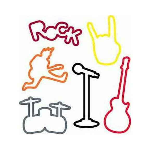 Silly Bandz Rubber Bands - Rockbandz Rock Shapes 24-Pack