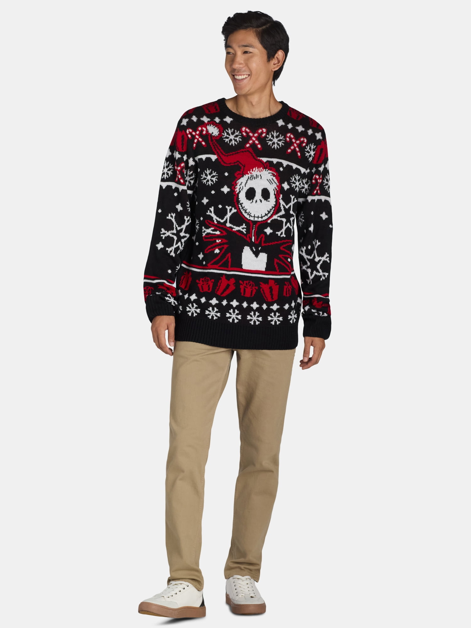The Nightmare Before Christmas Men's & Big Men's Holiday Ugly Christmas Sweater, Sizes S-3XL