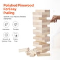 thumbnail image 4 of Tumbling Timber Toy 54 Blocks Large Tumble Tower Blocks Game Pine Wood Bag, 4 of 7