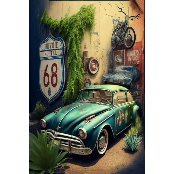 300 Pieces Puzzle for Adult - Car Repair Shop Wooden Jigsaw Puzzles Challenging Educational Fun Toys for Family Creative Gift