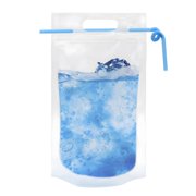 Aspire 50 PCS 16 OZ Reclosable Zipper Clear Drink Pouches Bags, Disposable Smoothie Juice Pouches, FDA Compliant