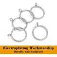 thumbnail image 4 of XINQIHANG 36 Pack 38mm Inner Diameter Metal Curtain Drape Sliding Eyelet Rings Silver Tone, 4 of 6