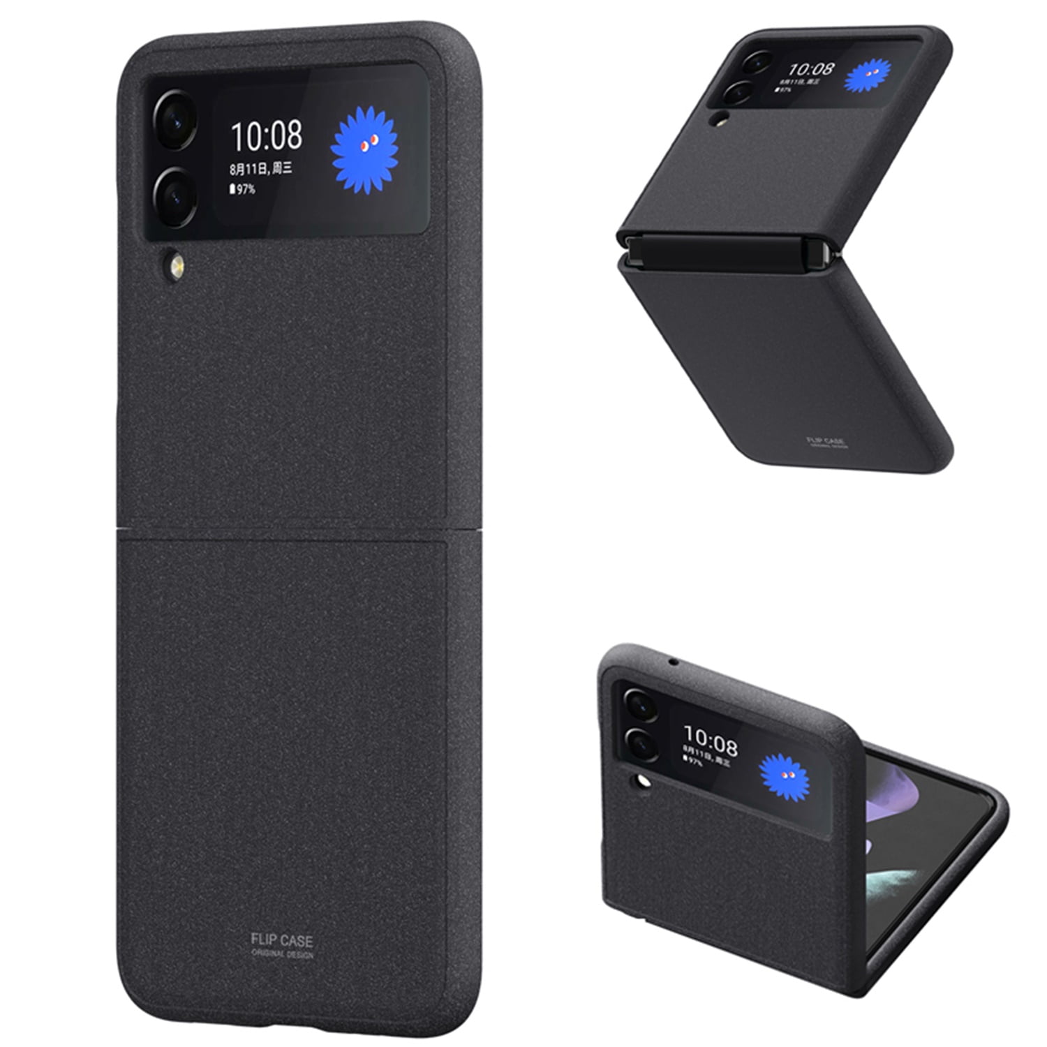 Galaxy Z Flip 4 Case 2022, Allytech Matte Hard PC Shockproof Hinge