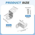 thumbnail image 2 of Uxcell 1/2" Offset Canvas Clips, 12 Pcs Metal Picture Framing Mirror Clips Z Shape Mounting Tools with 2 Mounting Holes for Photo Painting, Include 24 Screws, Silver Tone, 2 of 6