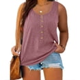 thumbnail image 4 of Blmnix Raglan Womens Camisole Tank Tops Cotton Tank Top Plus Size Crew Neck Red Tank Top Sleeveless Womens Camisole, 4 of 5
