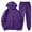 Purple, variant on SGMVNU Mens 2 Piece Hooded Sweatsuit Outfits Drawstring Hoodie Sweatshirt & Joggers Sweatpants Set Tracksuit Workout Gym Outfits(Dark Green, 2XL)