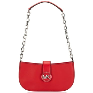 Michael Kors Carmen XS Leather Pouchette Shoulder Bag (Bright Red)