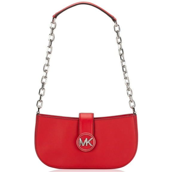 Michael Kors Carmen XS Leather Pouchette Shoulder Bag (Bright Red)