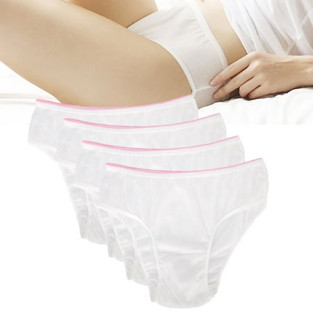 Women Disposable Underwear Cotton Disposable Underwear Disposable Panties  Briefs 4pcs Disposable Pregnant Women Underwear Soft Cotton Disposable