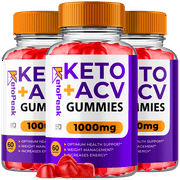 Keto Peak ACV Gummies Vitamin Supplement for Energy Focus and Ketosis Support, 3 Bottle Value Pack