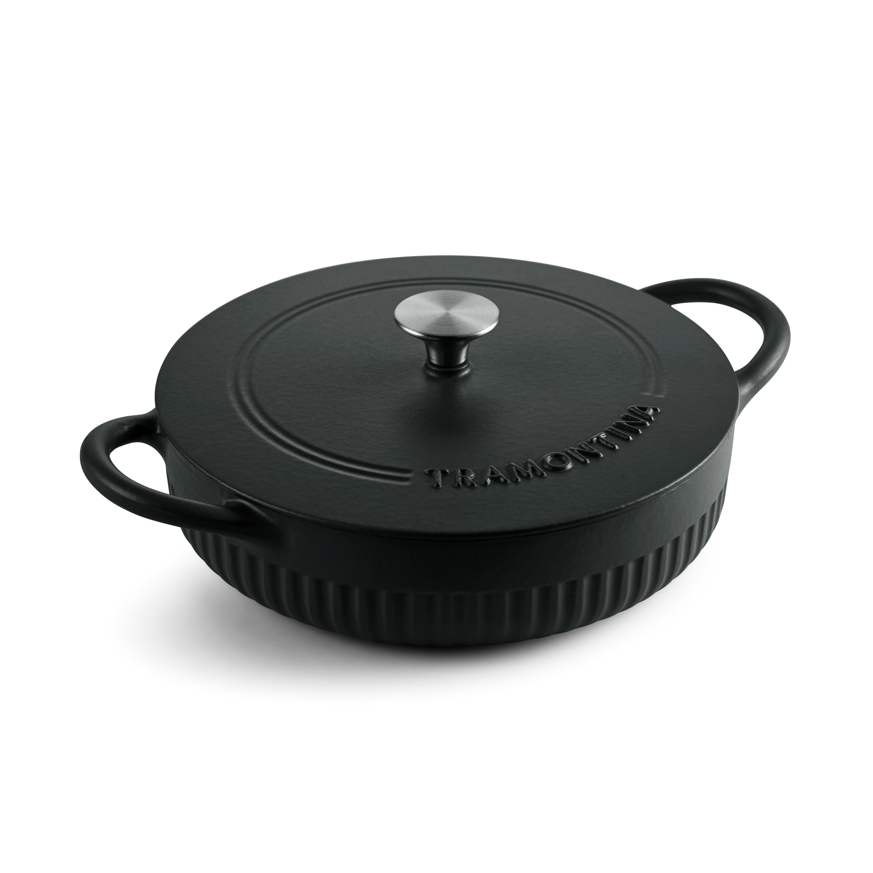 Tramontina 4-quart Covered Enameled Cast Iron Braiser - Walmart.com