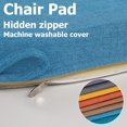 thumbnail image 4 of Cojines para sillas de comedor con lazos y funda extraíble, almohadillas para sillas de cocina de 2" de grosor, juego de 2 cojines de asiento con respaldo antideslizante para comedor interior, 16,5", 4 of 5
