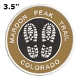 thumbnail image 2 of Go Trekking! At Maroon Peak Trail, Colorado 3.5 Inch Iron Or Sew On Embroidered Fabric Badge Patch Hiking Trails Iconic Series, 2 of 2