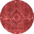 thumbnail image 1 of Ahgly Company Indoor Round Oriental Red Industrial Area Rugs, 8' Round, 1 of 4