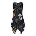 thumbnail image 3 of HELLHERO Womens Summer Sleeveless Dress, with Side Pockets, Ladies Midi Dress, Round Neck Irregular Hem Dress for Holiday Beach Trips, 3 of 8