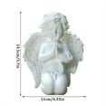 thumbnail image 3 of Yuehao Decorative Ornaments Angels ResinGarden Statue Figurine Indoor Outdoor Home Garden Decoration Adorable Angel Sculpture Memorial Statue White, 3 of 9