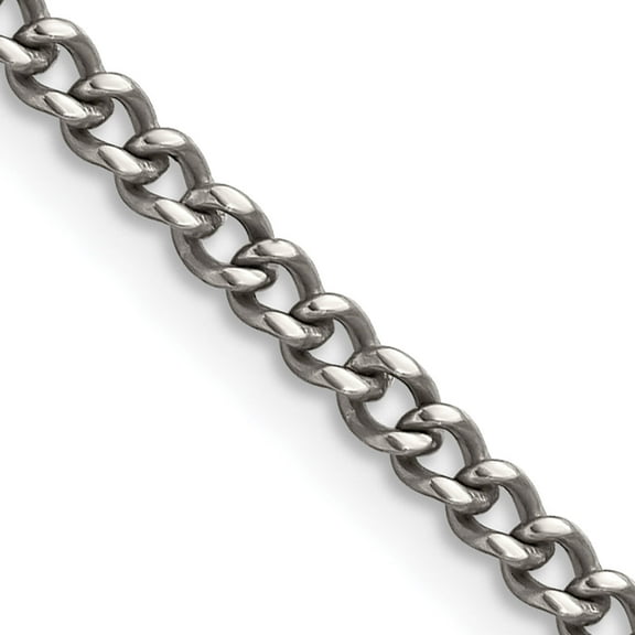Titanium Polished 3.5mm 20In Curb Chain (20 X 3.5) Made In China tbn188-20