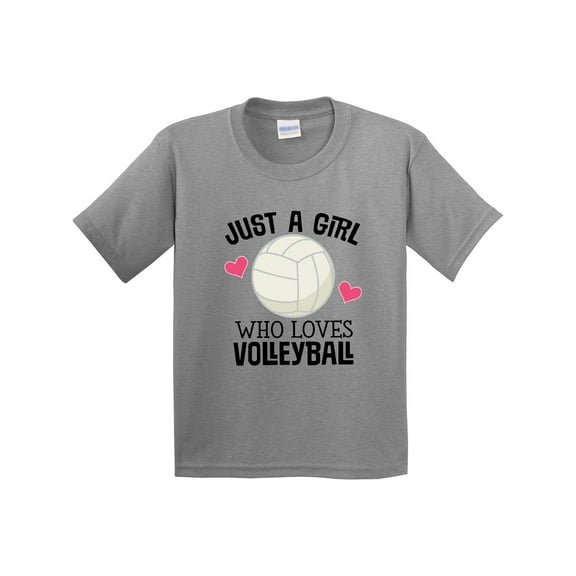 Inktastic Just a Girl Who Loves Volleyball Youth T-Shirt